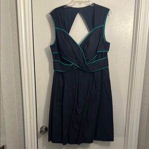 Jessica Simpson Blue Green Sheath Cocktail Dress
